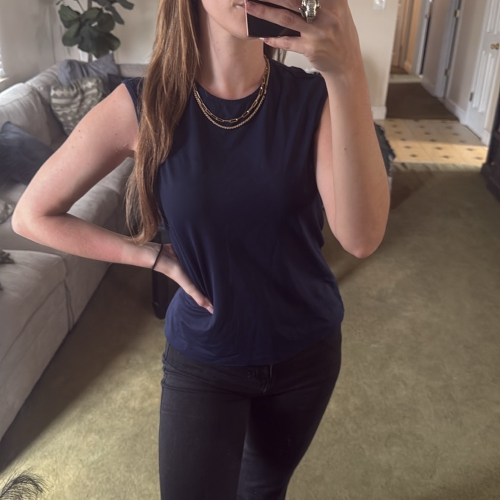 Michele Michelle | Navy High Neck Tank Top